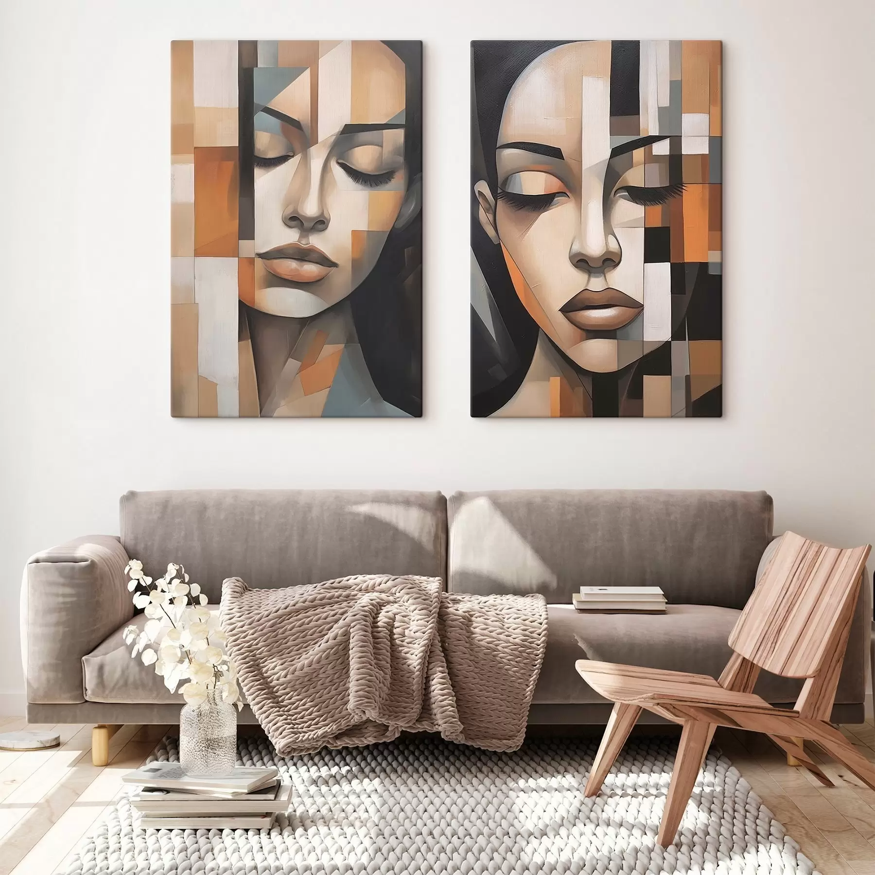 Obraz Kubistyczny portret kobiety m01023