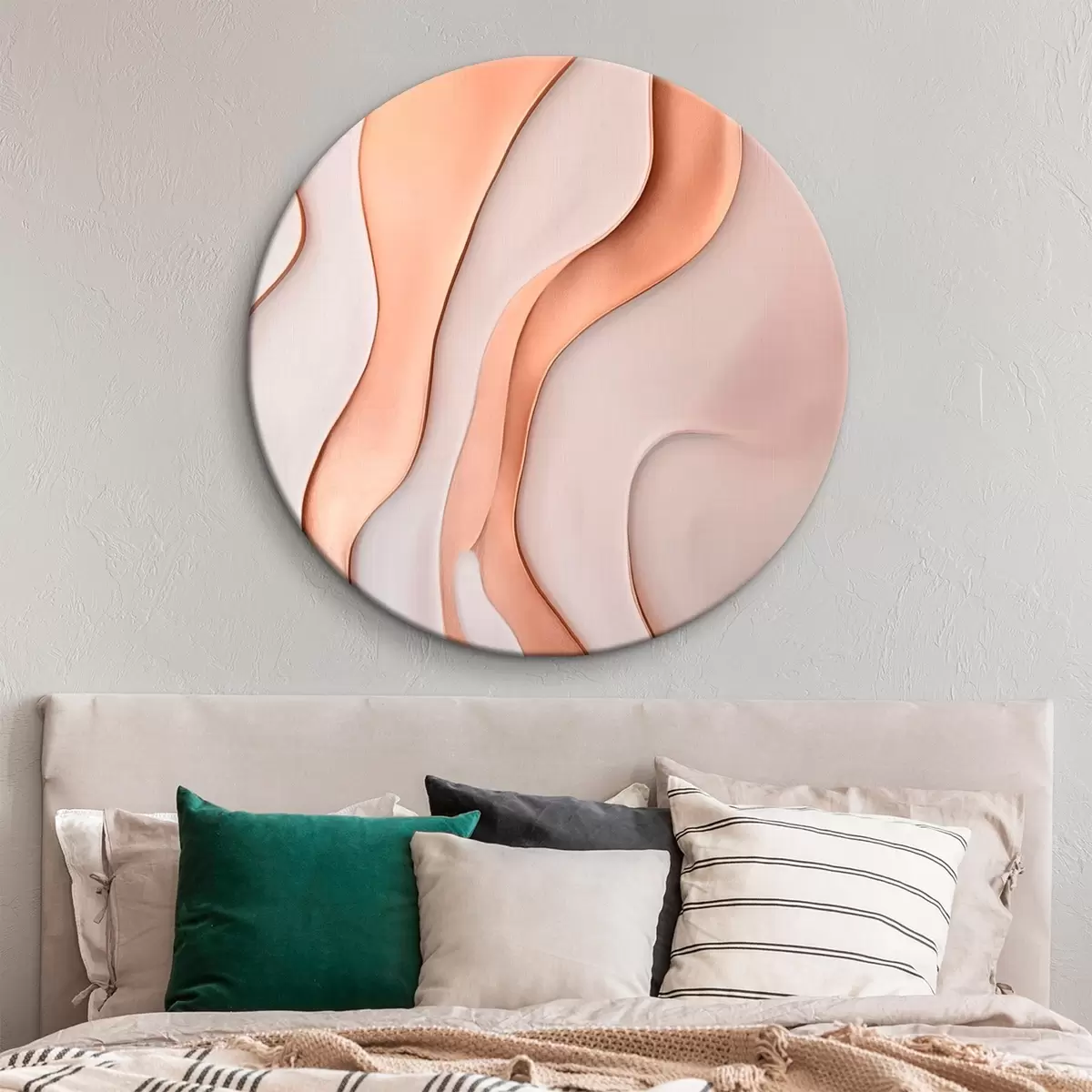 Okrągłe obrazy Streszczenie. Faliste linie r46724