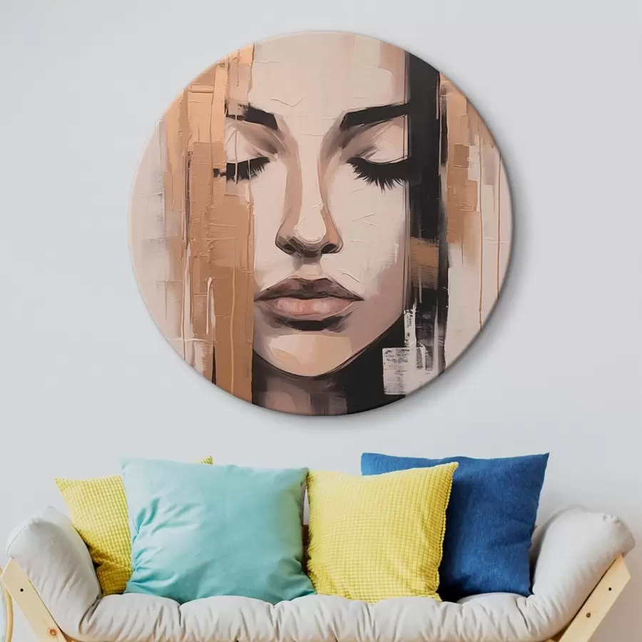 Obraz Portret kobiety. Abstrakcyjne pociągnięcia pędzla r46733