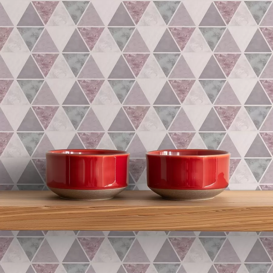 Fototapeta Miękkie trójkąty w odcieniach szaro-różowym i pudrowym a00918