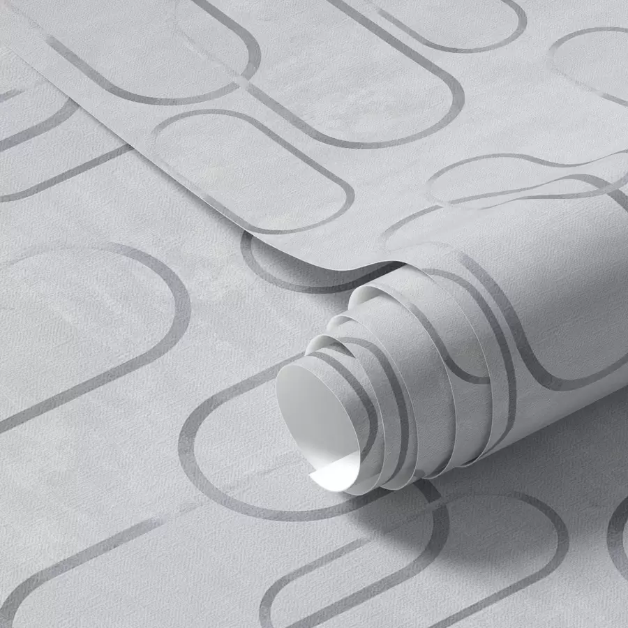 Fototapeta Jasne tło z wydłużonymi owalami, szare kontury a00921