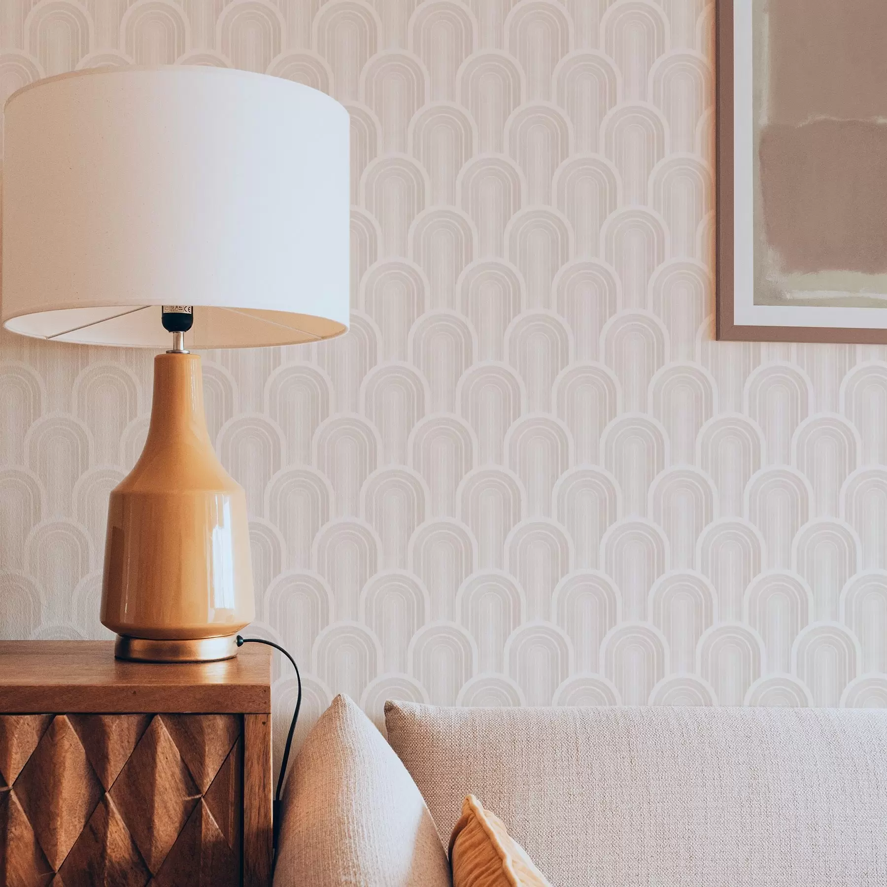 Fototapeta Małe moduły łukowe w ciepłych odcieniach kremowo-beżowych a00924