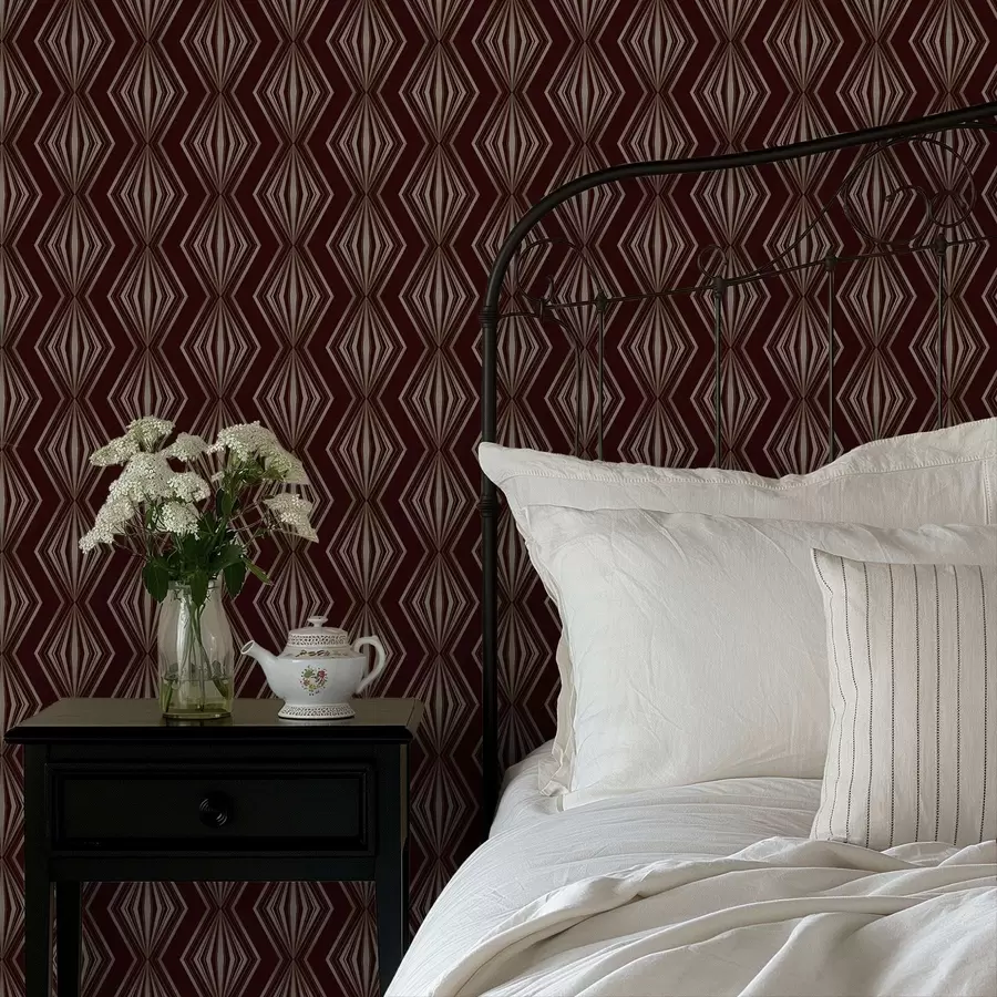 Fototapeta Diamentowy wzór geometryczny na bordowym tle a00925v1