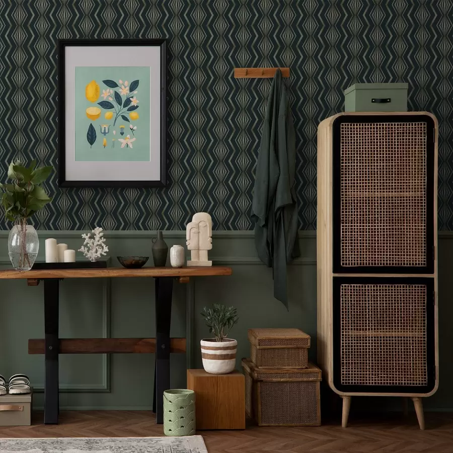 Fototapeta Ciemnoniebieski wzór geometryczny w romby a00973v1