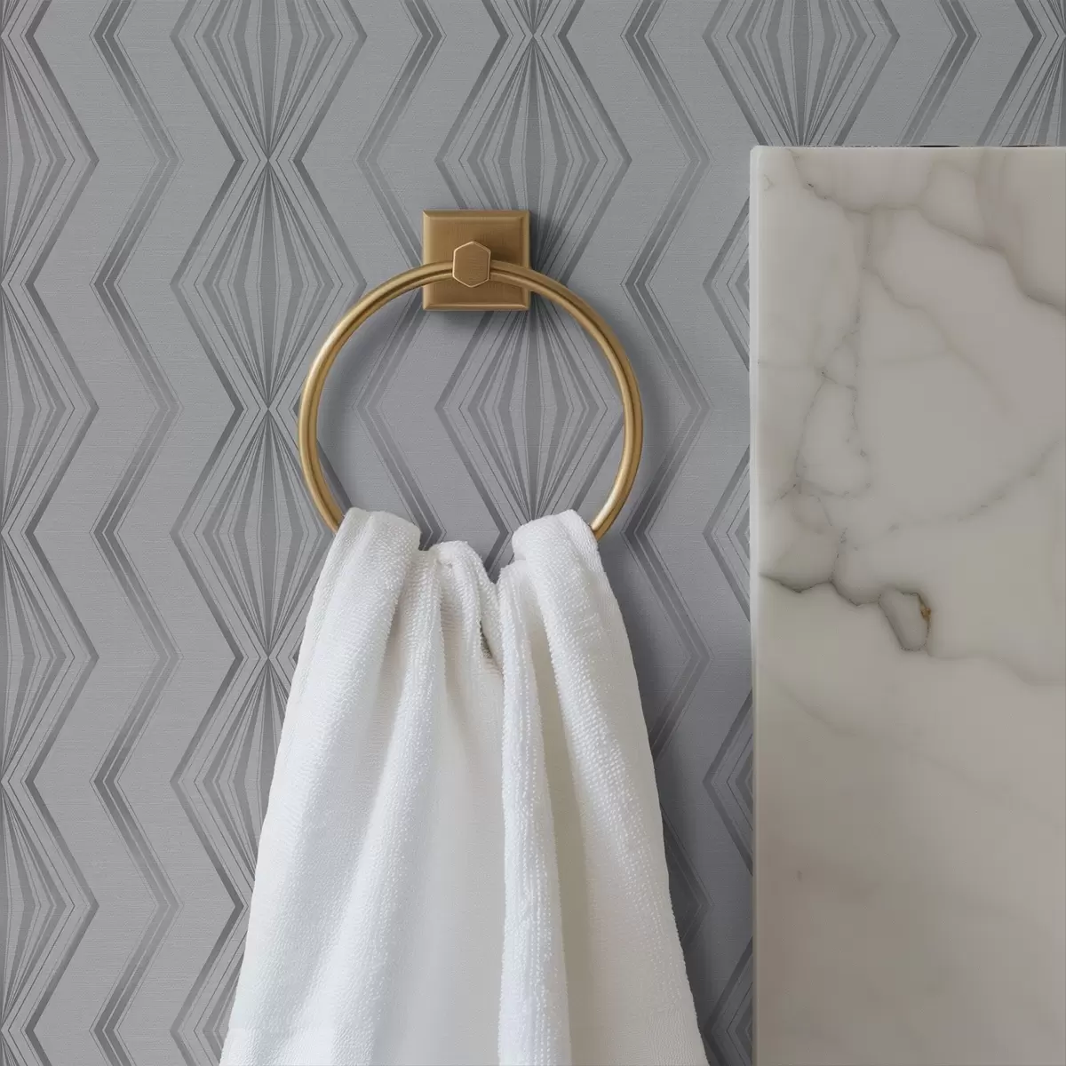 Tapeta Jasnoszary geometryczny wzór w romby a00973v2