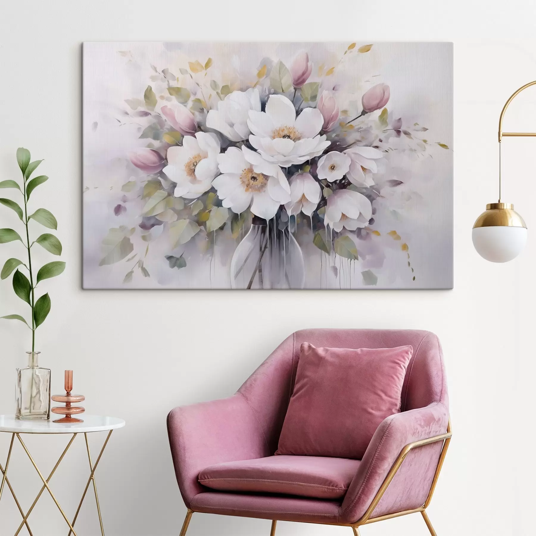 Obraz Kwiaty w wazonie – imitacja obrazu s46763