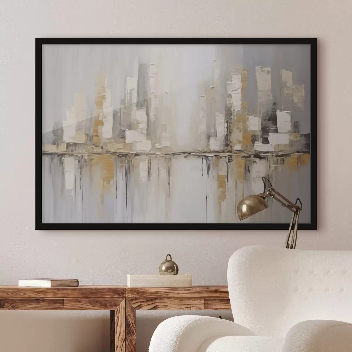 Plakat Abstrakcyjna imitacja malarstwa miejskiego f46761