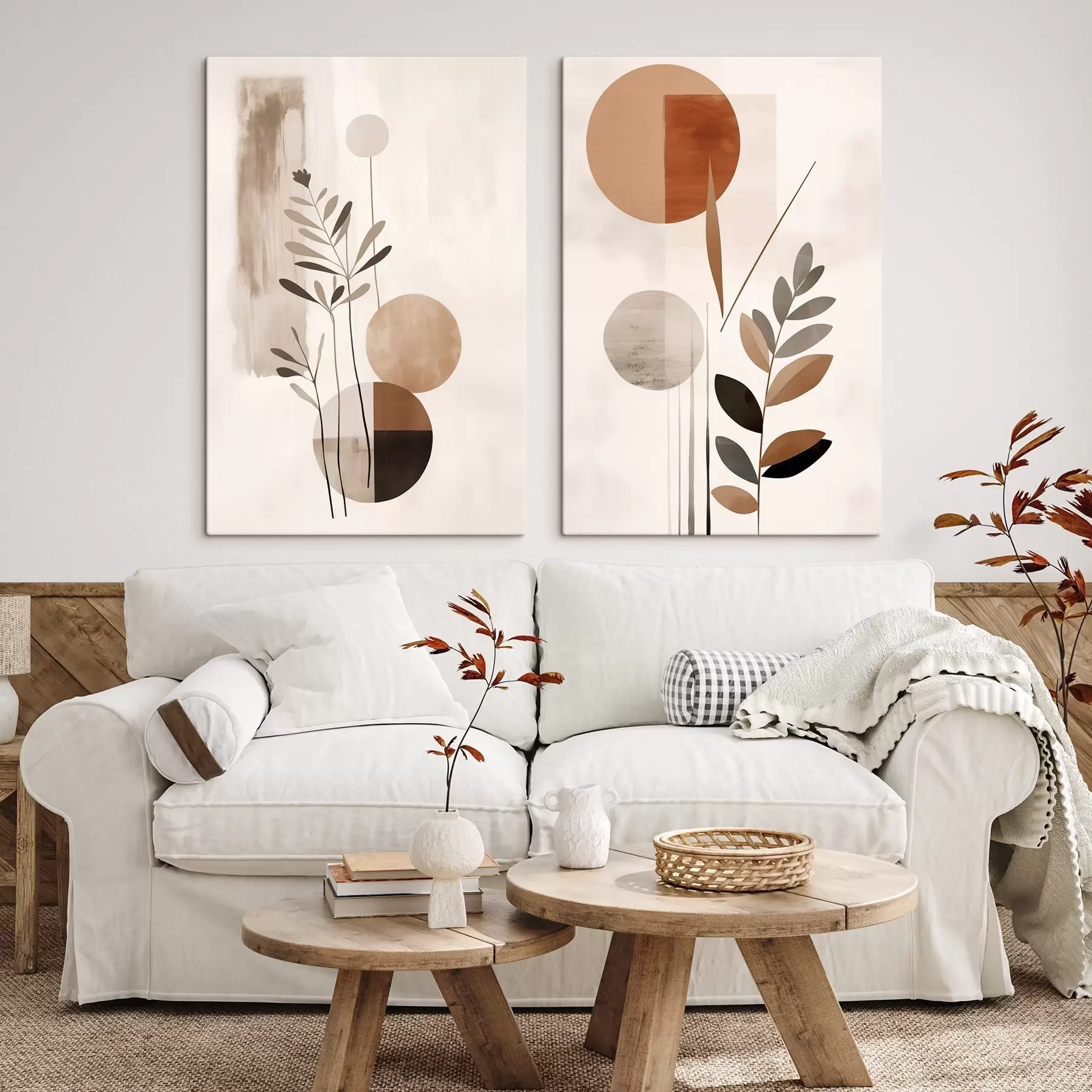 Obraz Abstrakcje z roślinami m01036