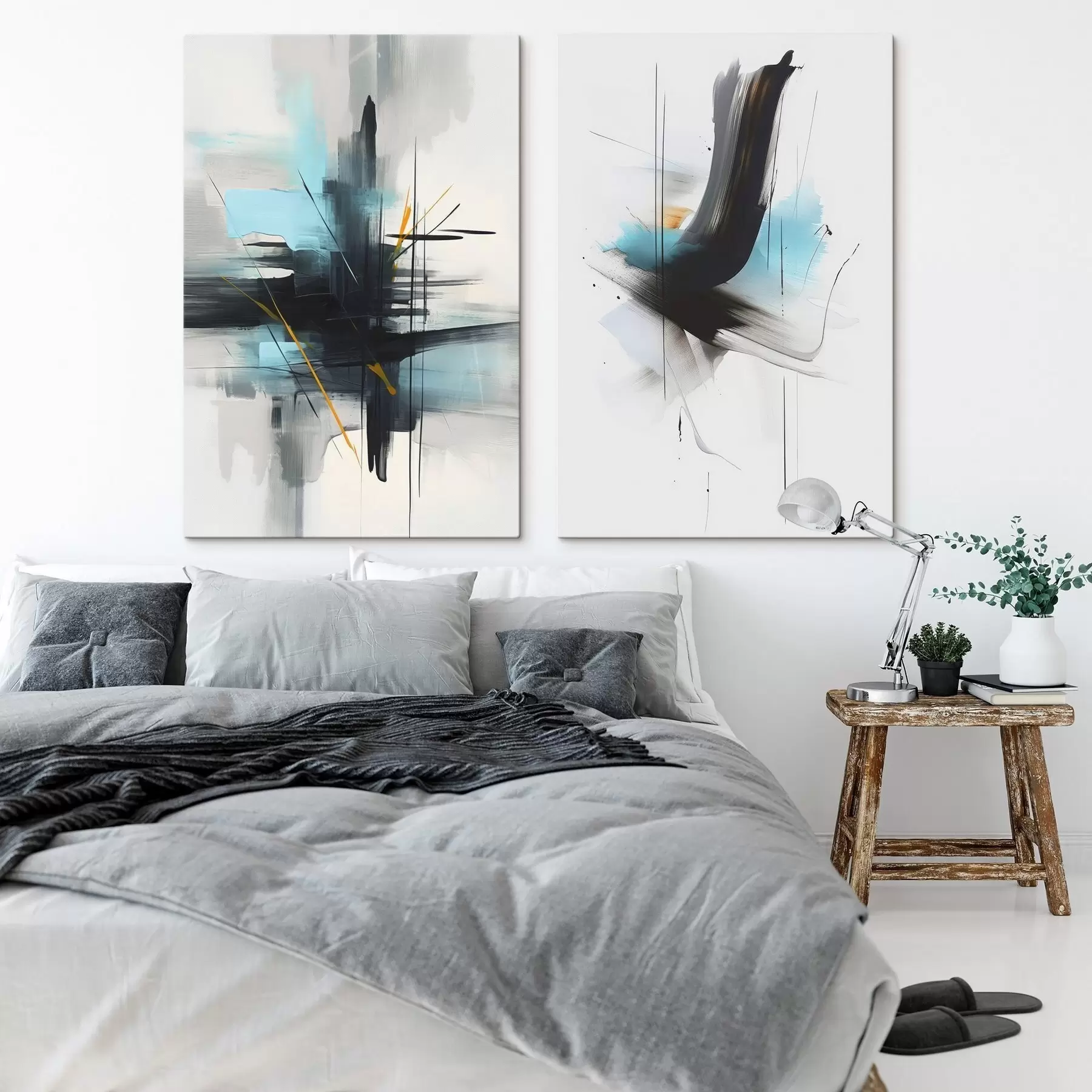 Obraz Abstrakcja z imitacją rozprysków i pociągnięć pędzla m01037