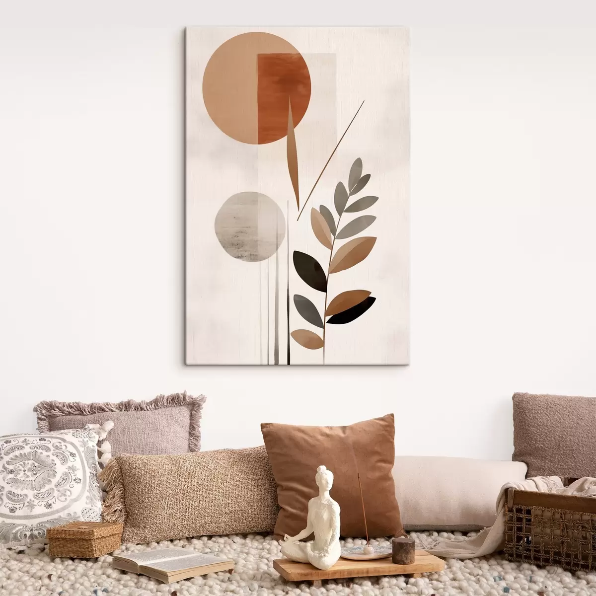 Obraz Abstrakcja z rośliną s46781