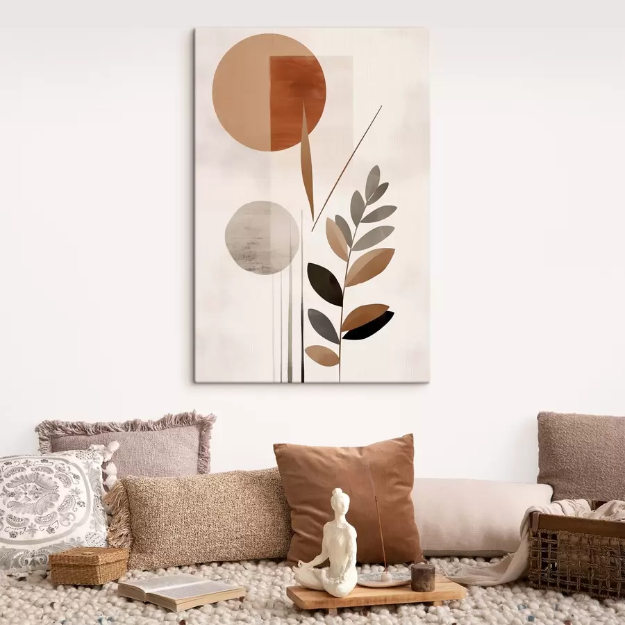 Obraz Abstrakcja z rośliną s46781