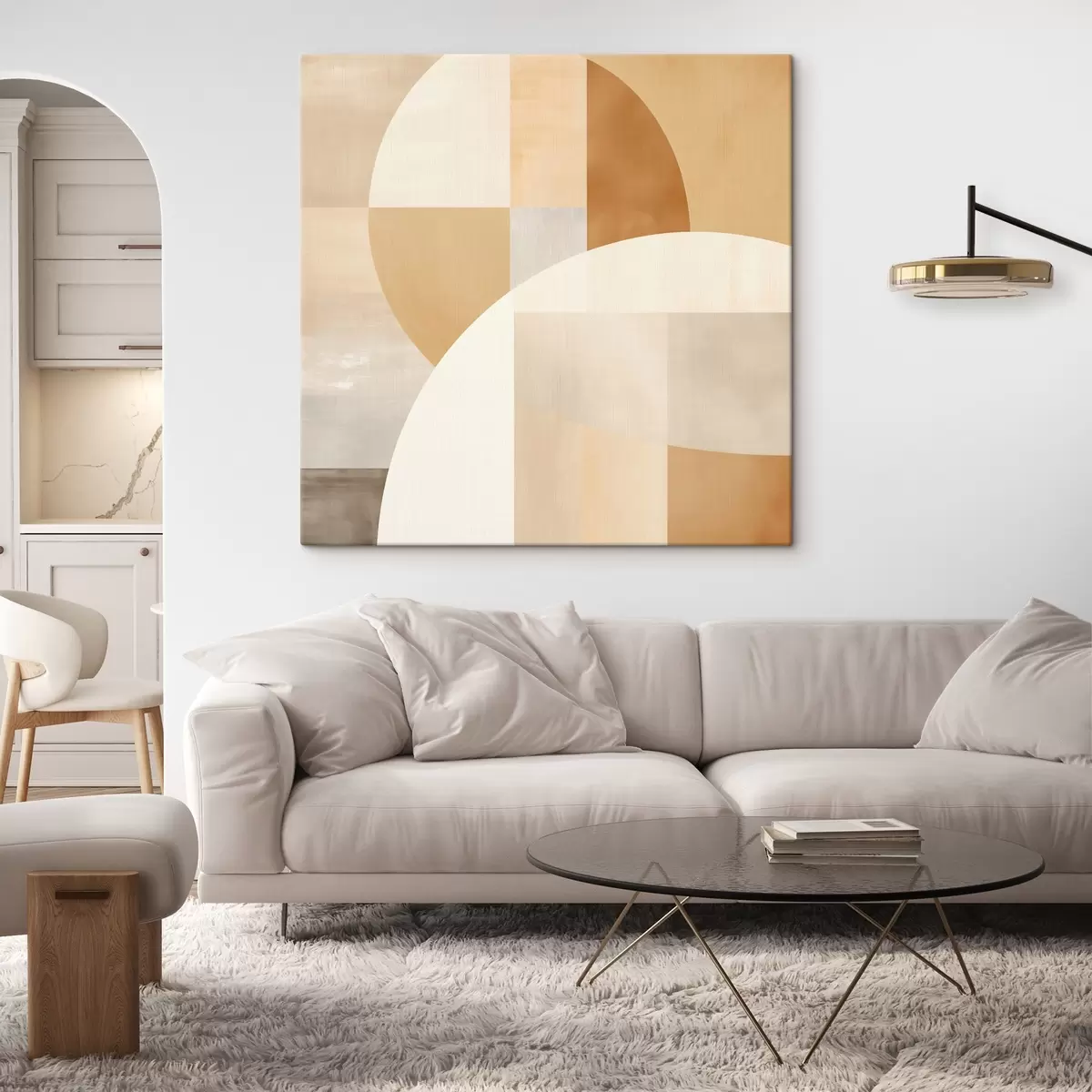 Obraz Artystyczna geometria w pastelowych odcieniach s46650