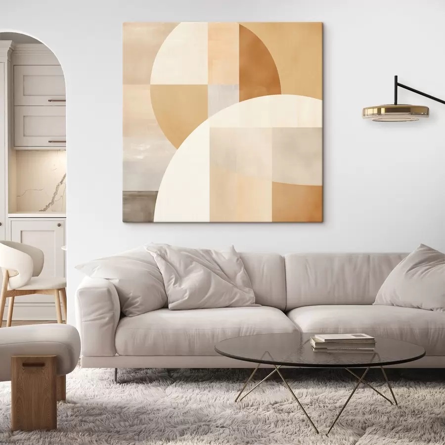 Obraz Artystyczna geometria w pastelowych odcieniach s46650