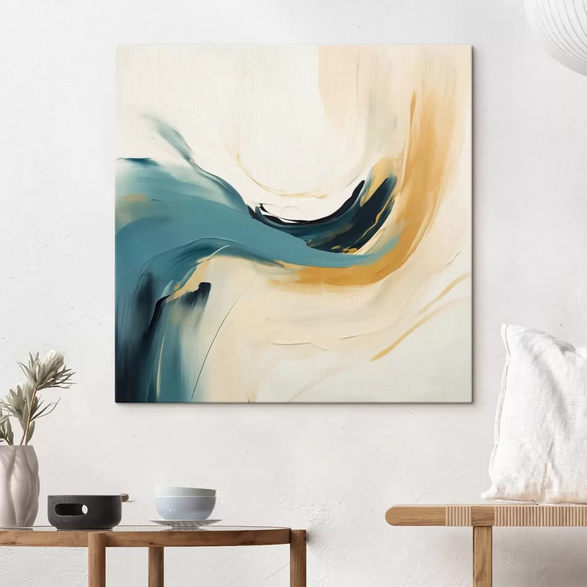 Obraz Abstrakcja z ruchomymi formami w pastelowych odcieniach s46656