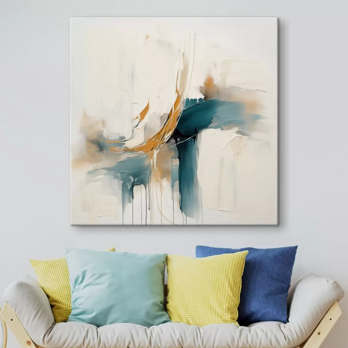 Obraz Dynamiczna abstrakcja z elementami teksturowanymi s46657