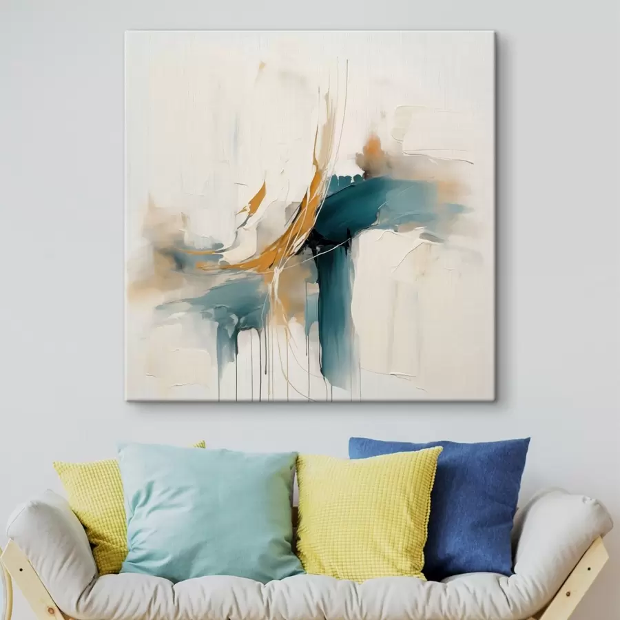 Obraz Dynamiczna abstrakcja z elementami teksturowanymi s46657