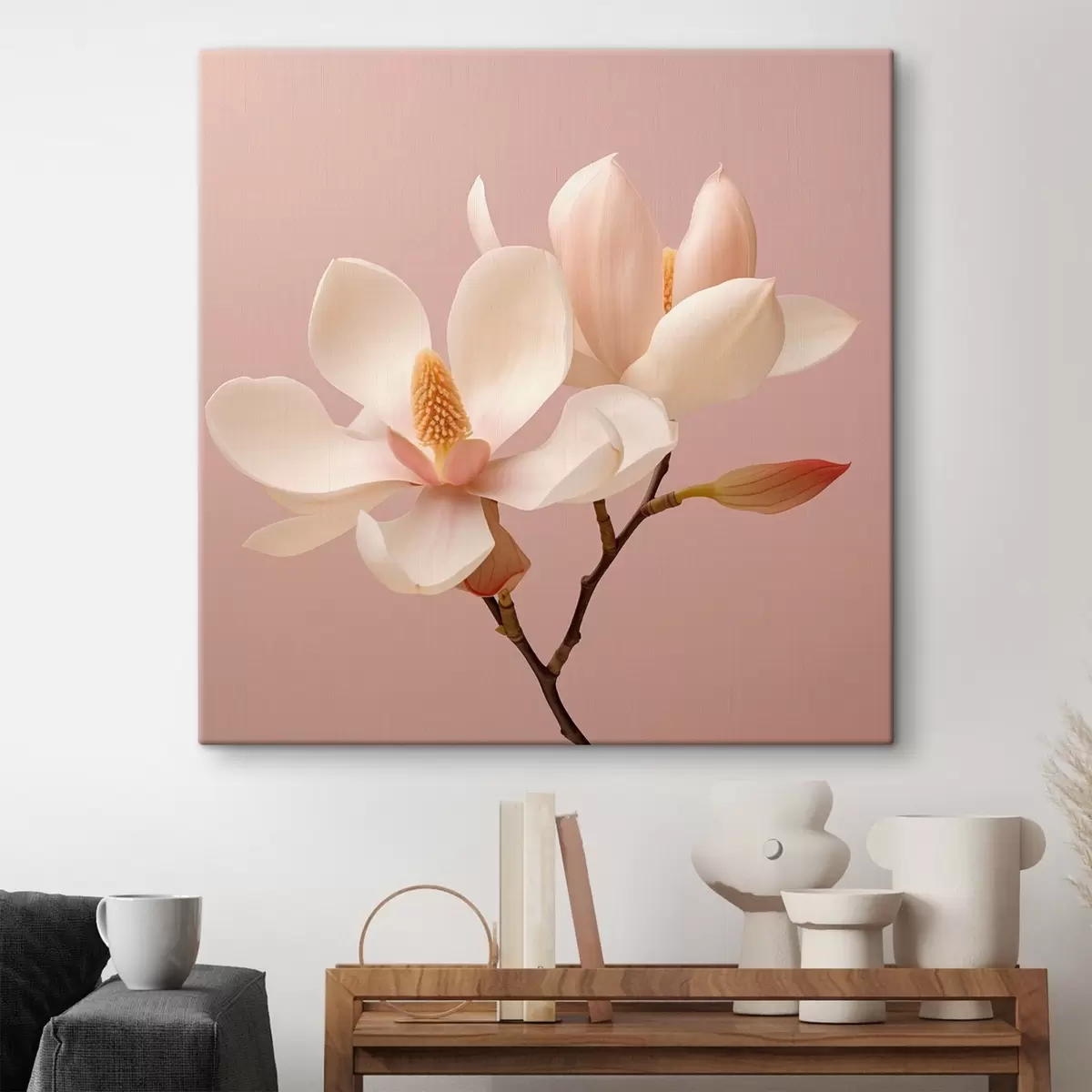 Obraz Delikatne płatki kwiatów w pastelowej palecie barw s46666