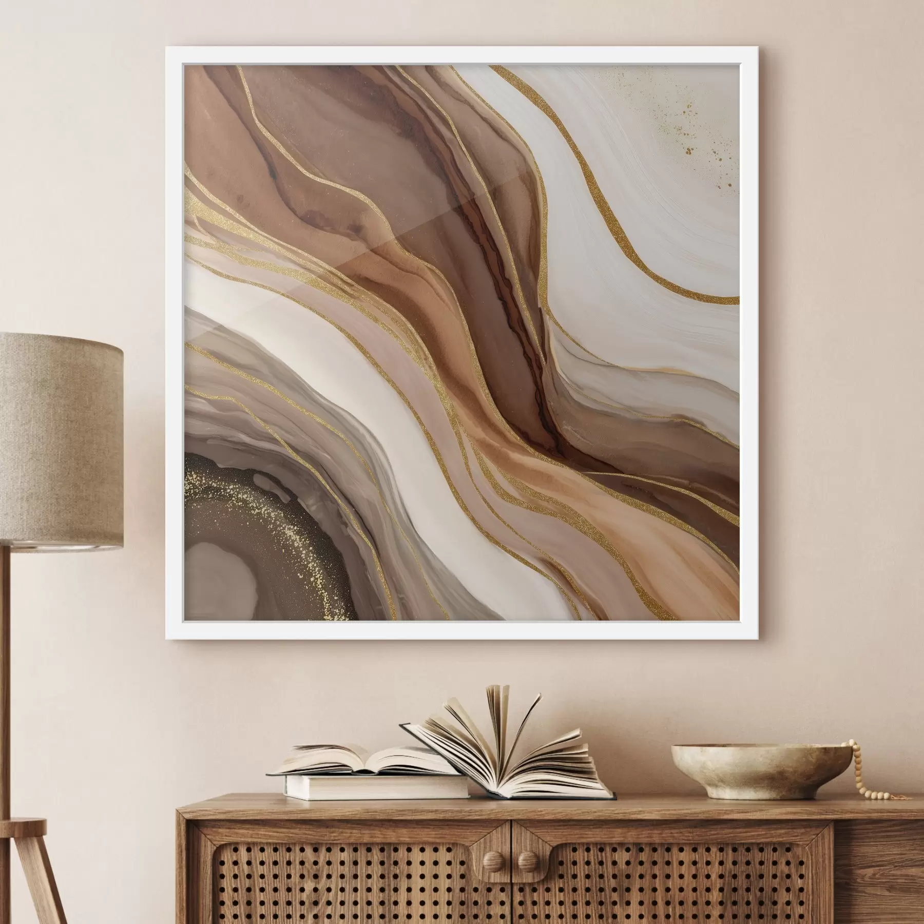 Fototapeta Kompozycja kamienna w odcieniach drewna f46642