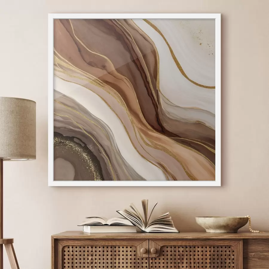 Fototapeta Kompozycja kamienna w odcieniach drewna f46642