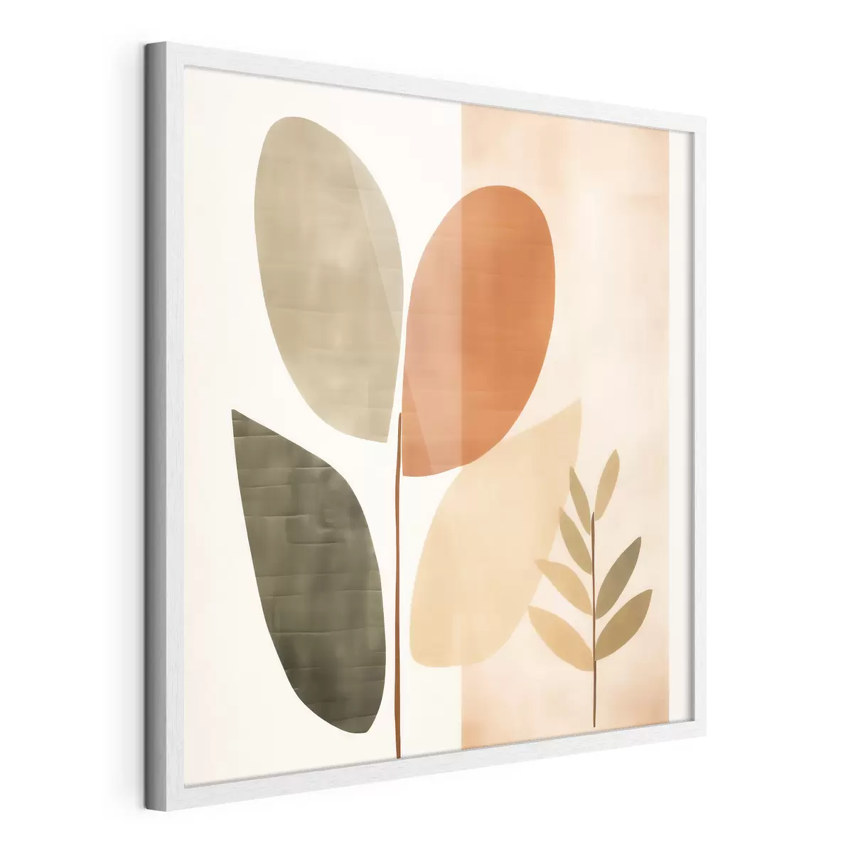 Plakat Minimalistyczne liście w artystycznym stylu f46644