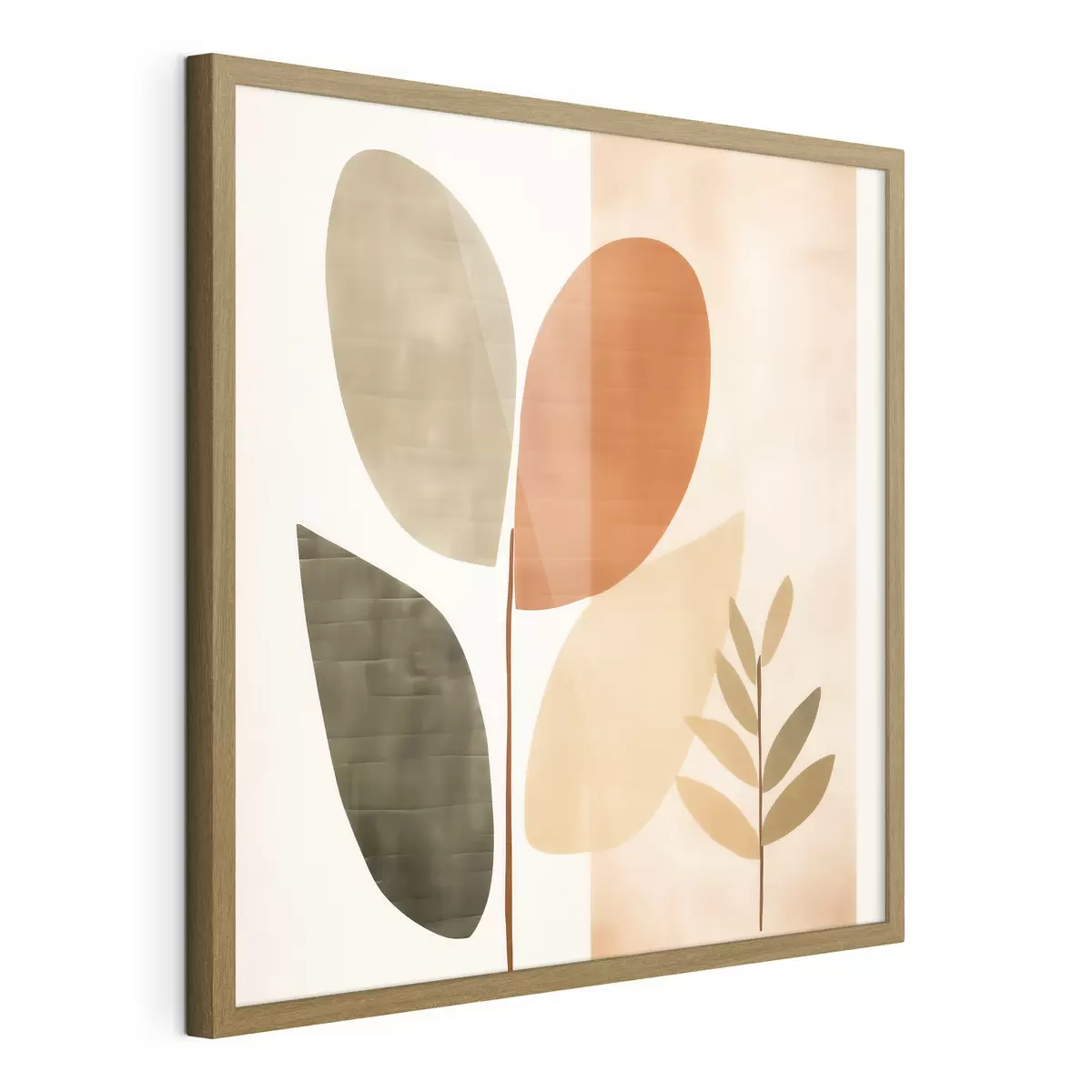 Plakat Minimalistyczne liście w artystycznym stylu f46644
