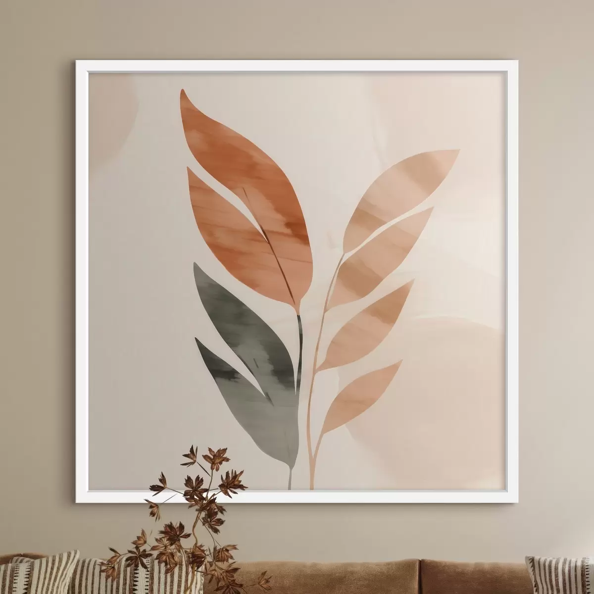 Plakat Kompozycja botaniczna w ciepłych odcieniach f46647