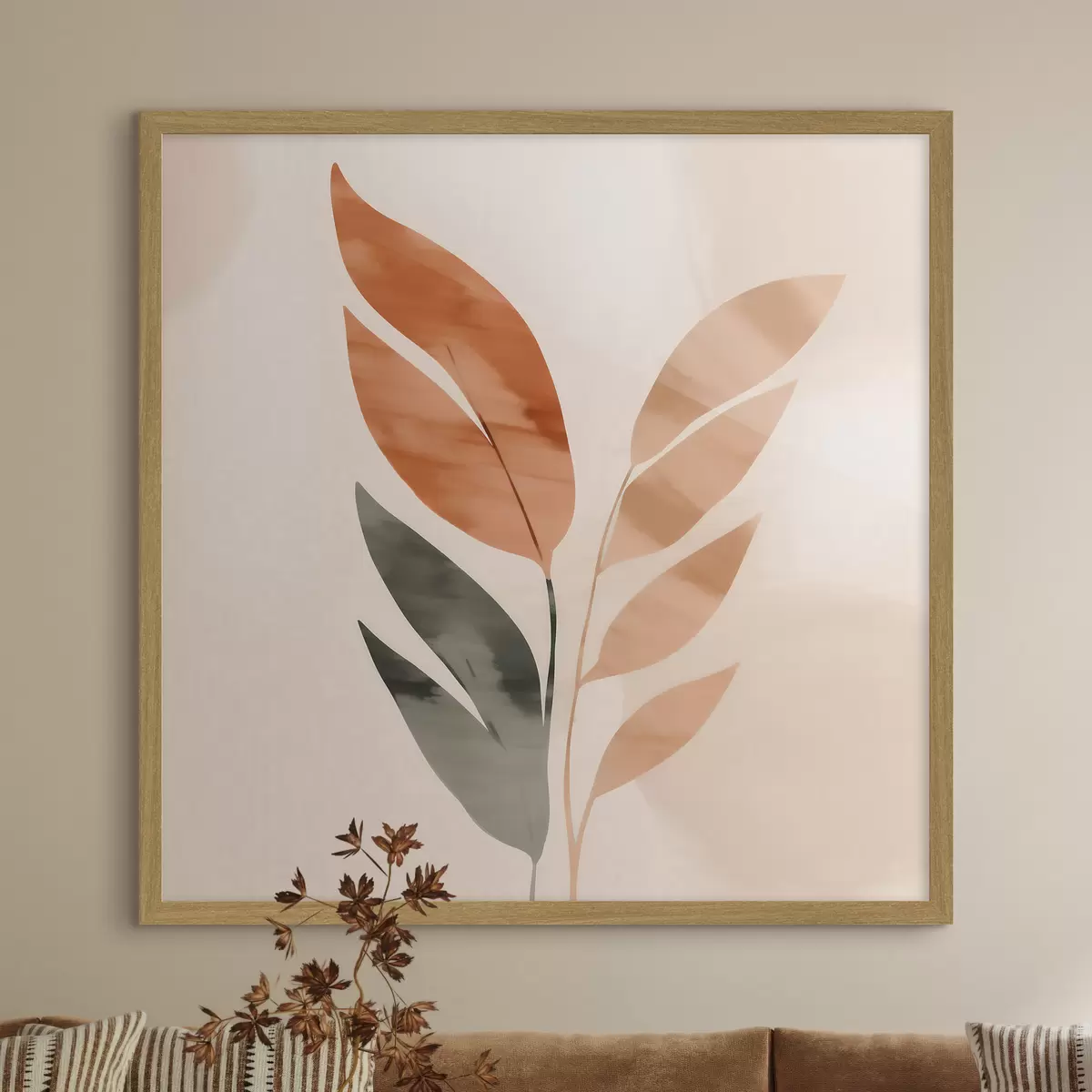 Plakat Kompozycja botaniczna w ciepłych odcieniach f46647