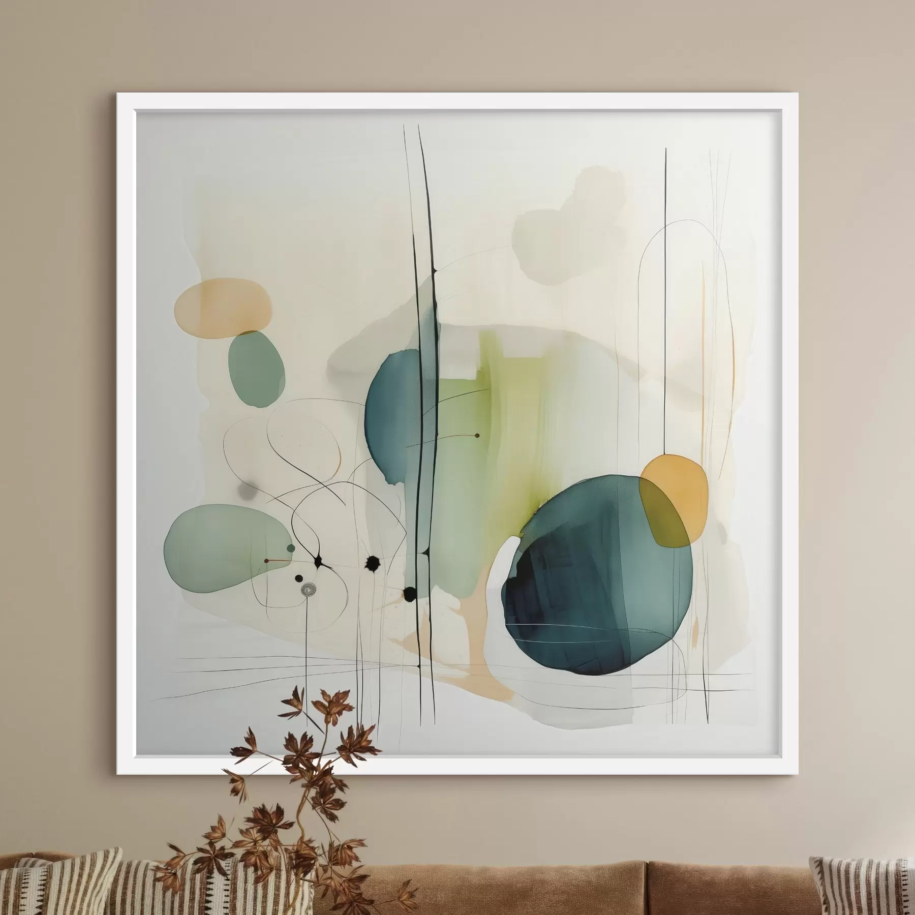 Fototapeta Artystyczna geometria w delikatnych odcieniach f46649