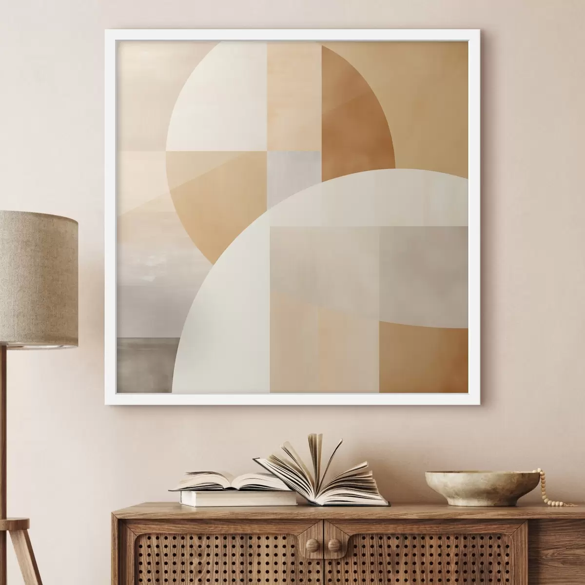 Plakat Artystyczna geometria w pastelowych odcieniach f46650