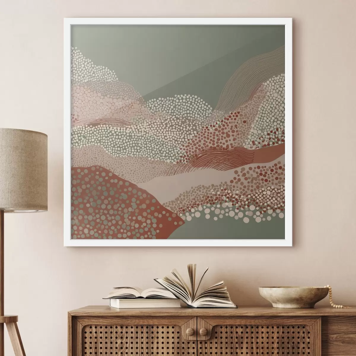 Plakat Krajobraz w stylizowanej formie f46652