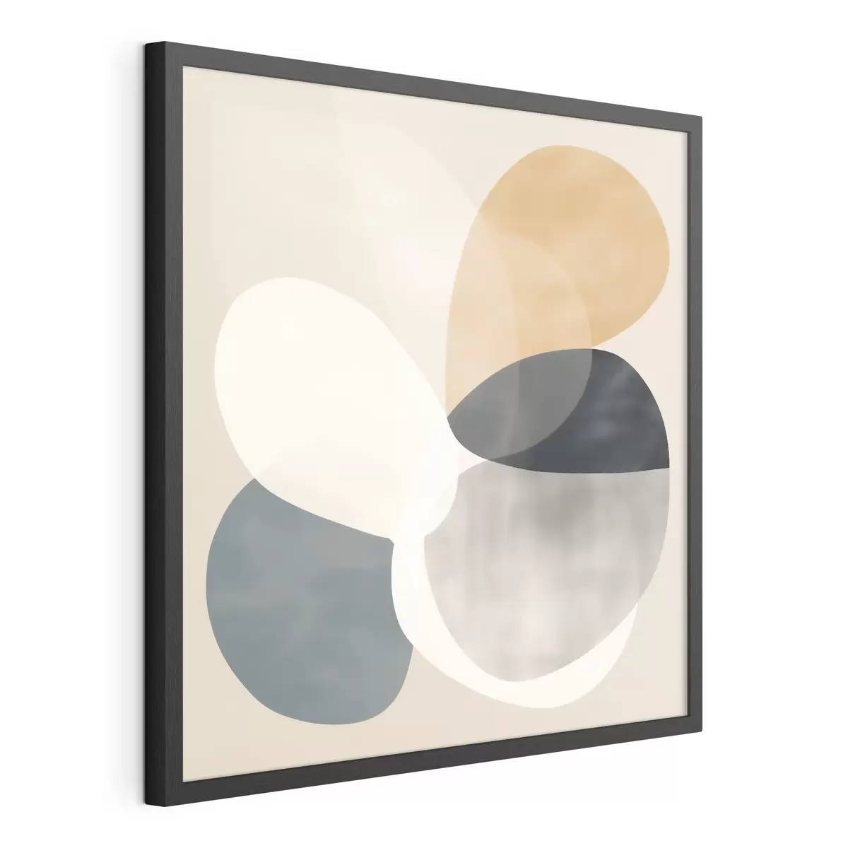Plakat Minimalistyczna abstrakcja z gładkimi geometrycznymi kształtami f46664