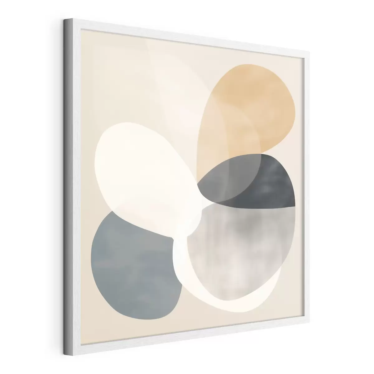Plakat Minimalistyczna abstrakcja z gładkimi geometrycznymi kształtami f46664
