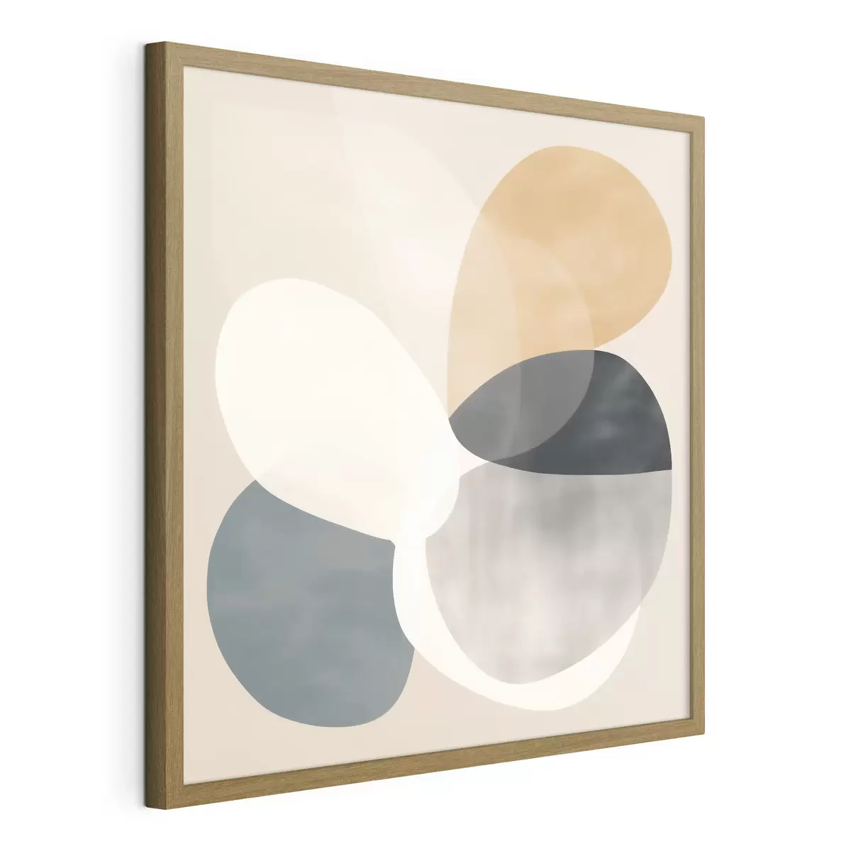 Plakat Minimalistyczna abstrakcja z gładkimi geometrycznymi kształtami f46664