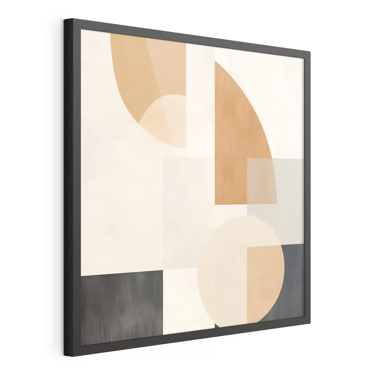 Plakat Artystyczna geometria łącząca formy okrągłe i liniowe f46665