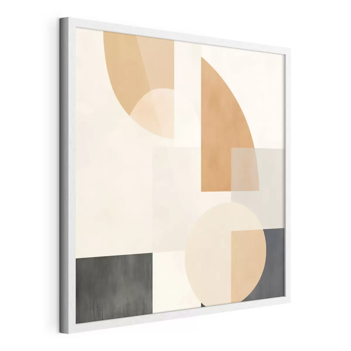 Plakat Artystyczna geometria łącząca formy okrągłe i liniowe f46665