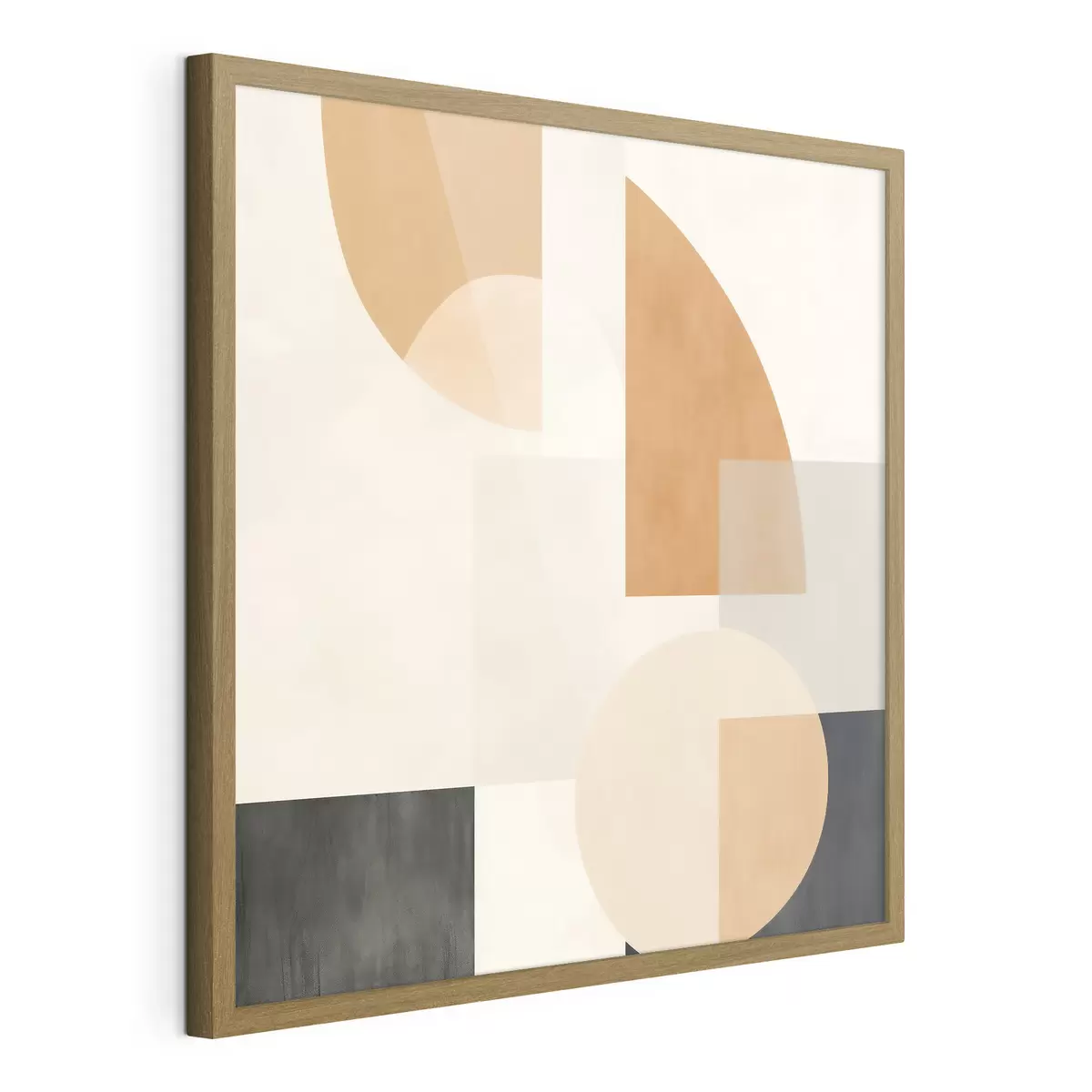 Plakat Artystyczna geometria łącząca formy okrągłe i liniowe f46665