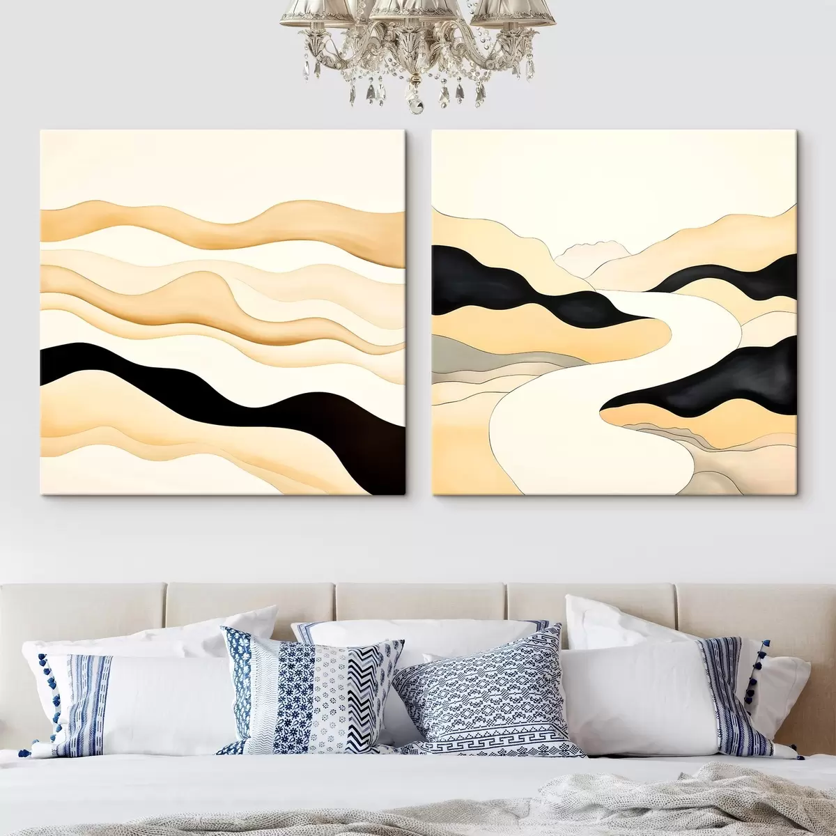 Obraz Formy abstrakcyjne inspirowane naturalnymi rytmami m00992