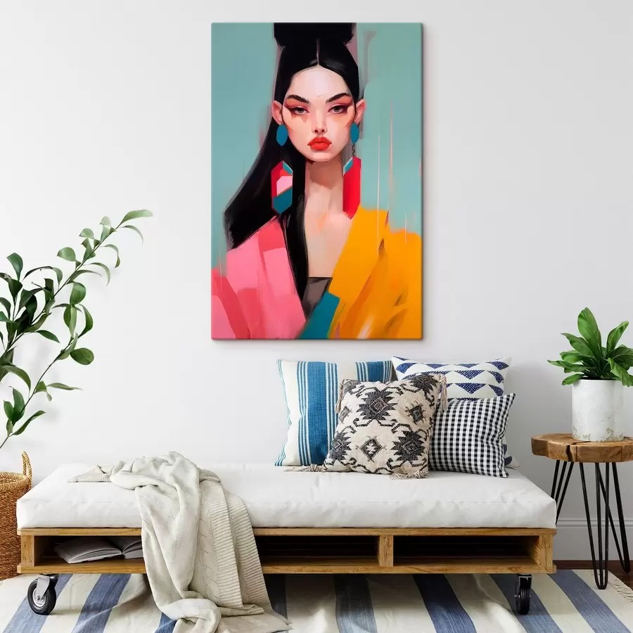 Obraz Abstrakcyjny portret modowy s46808