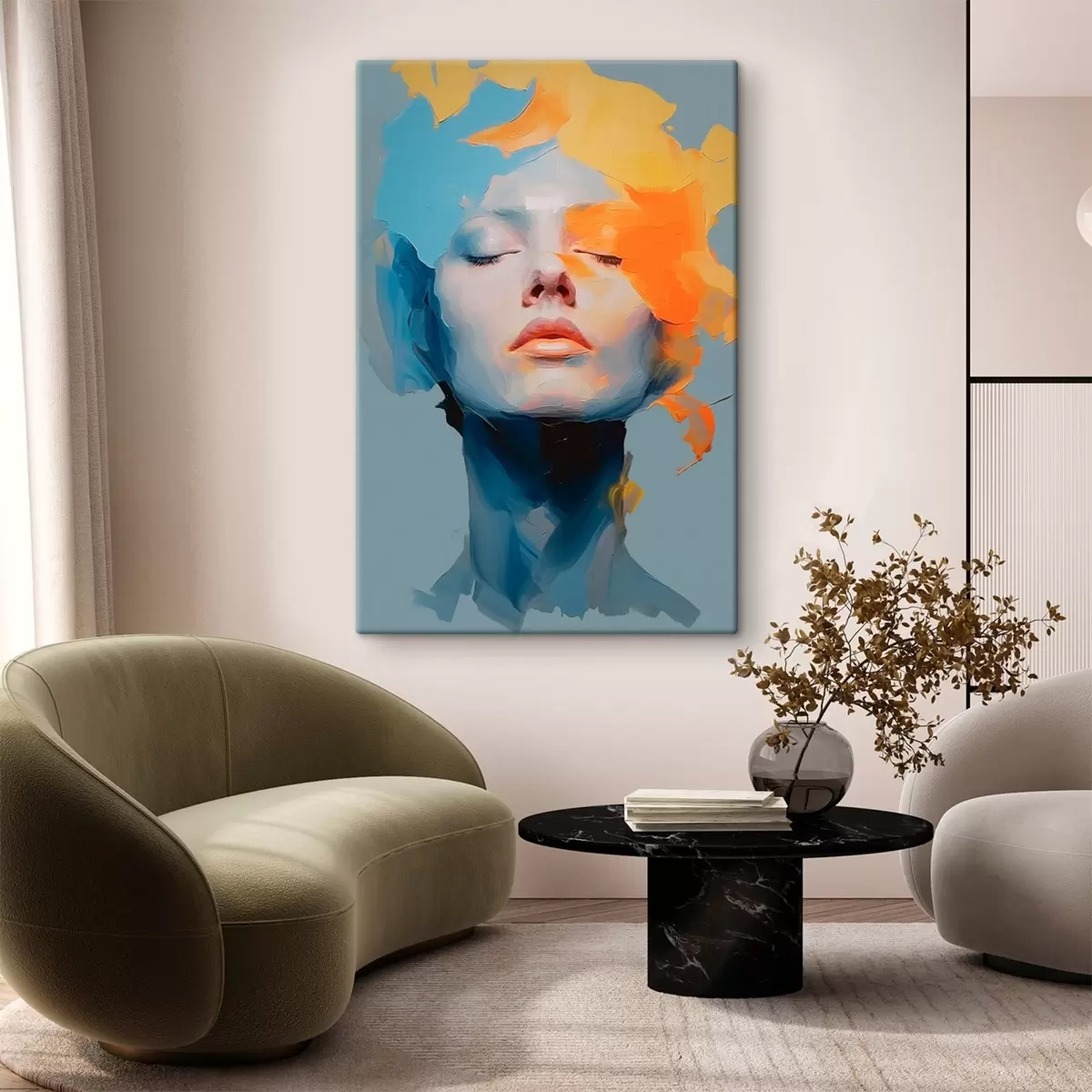 Obraz Dziewczyna w farbie s46810