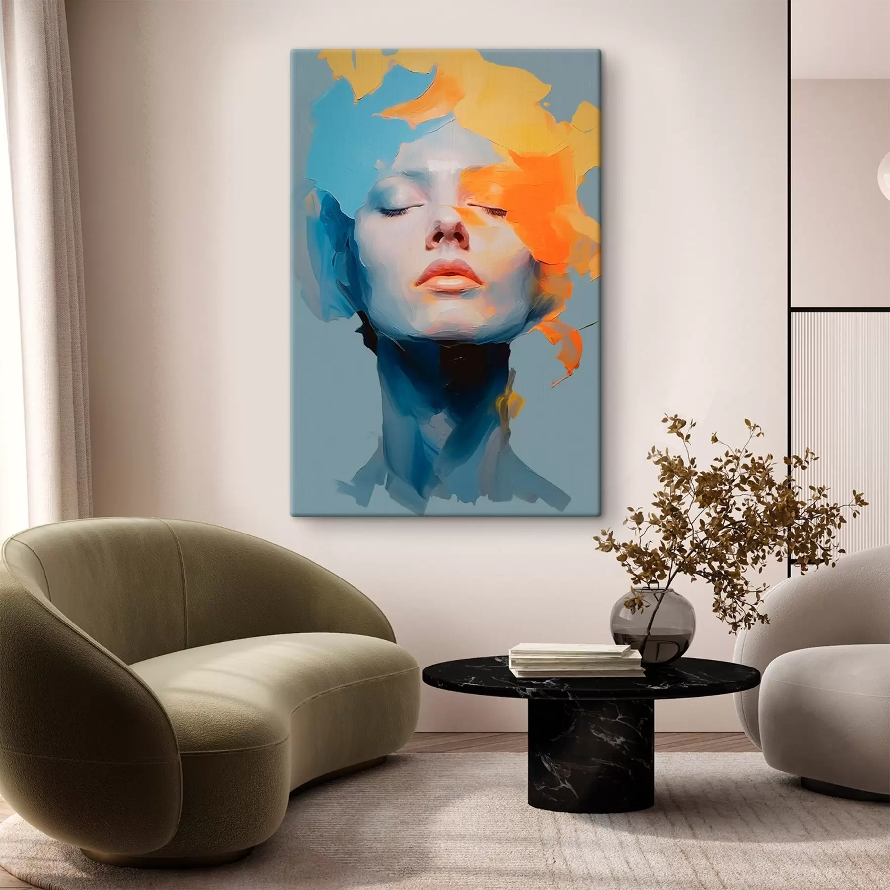 Obraz Dziewczyna w farbie s46810