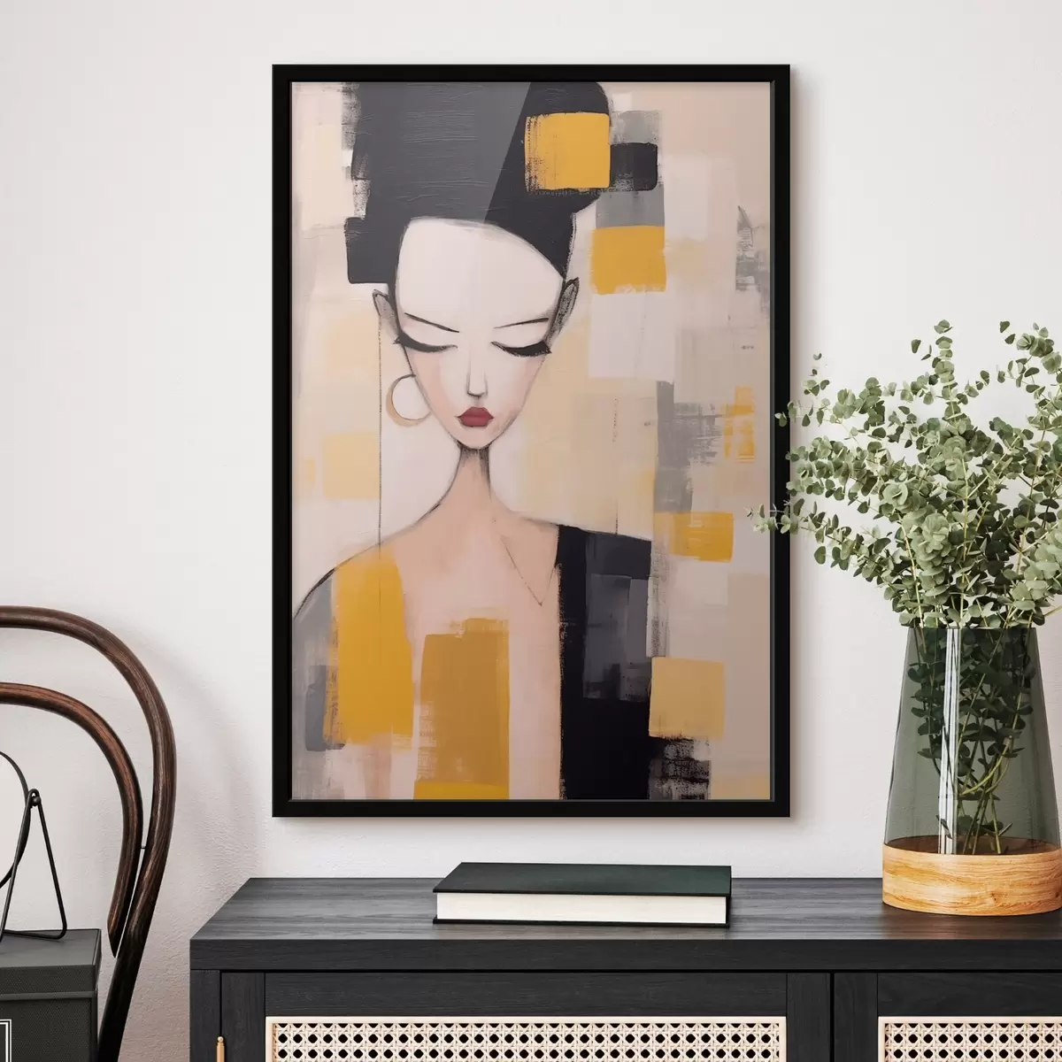 Plakat Kubistyczny portret f46806