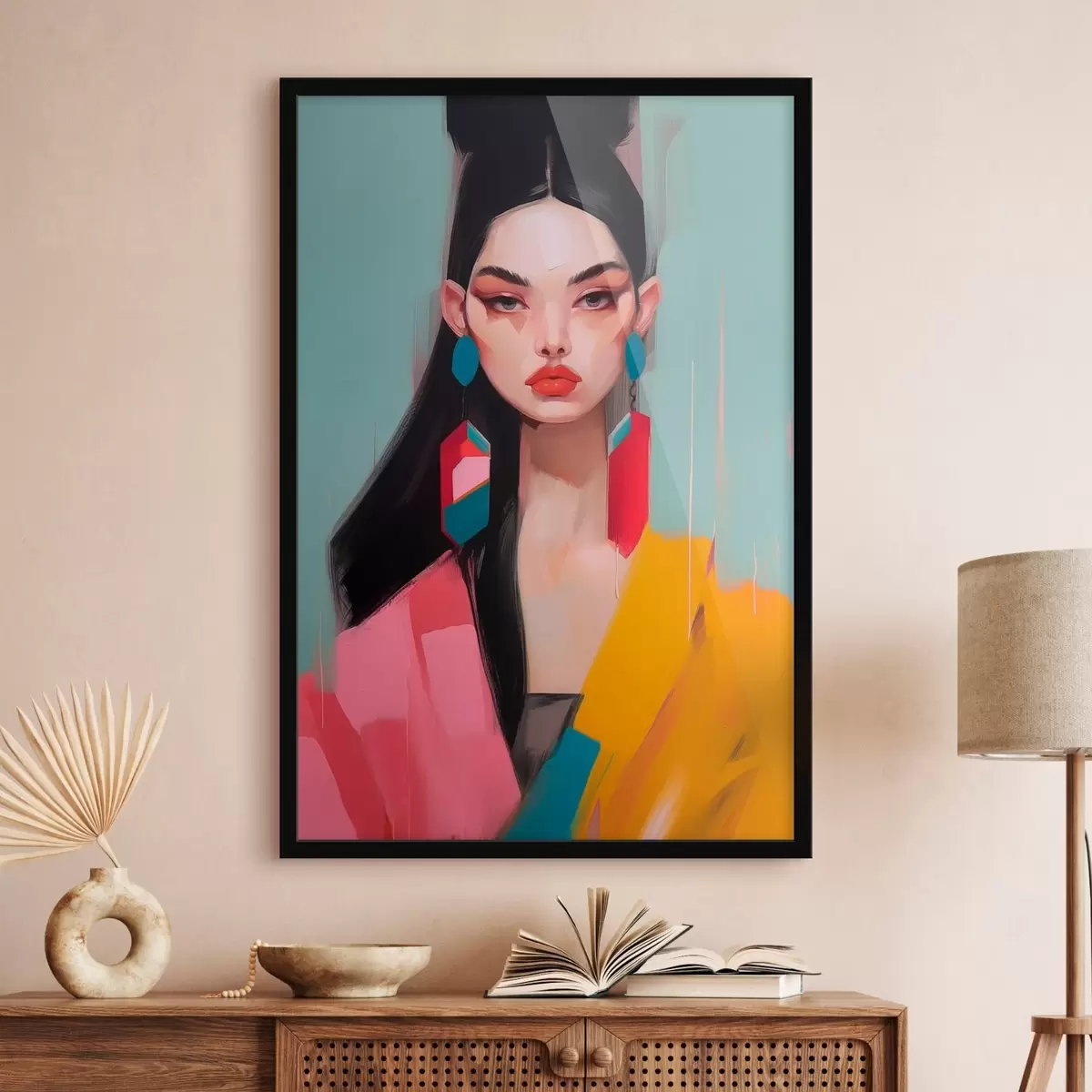 Plakat Abstrakcyjny portret modowy f46808