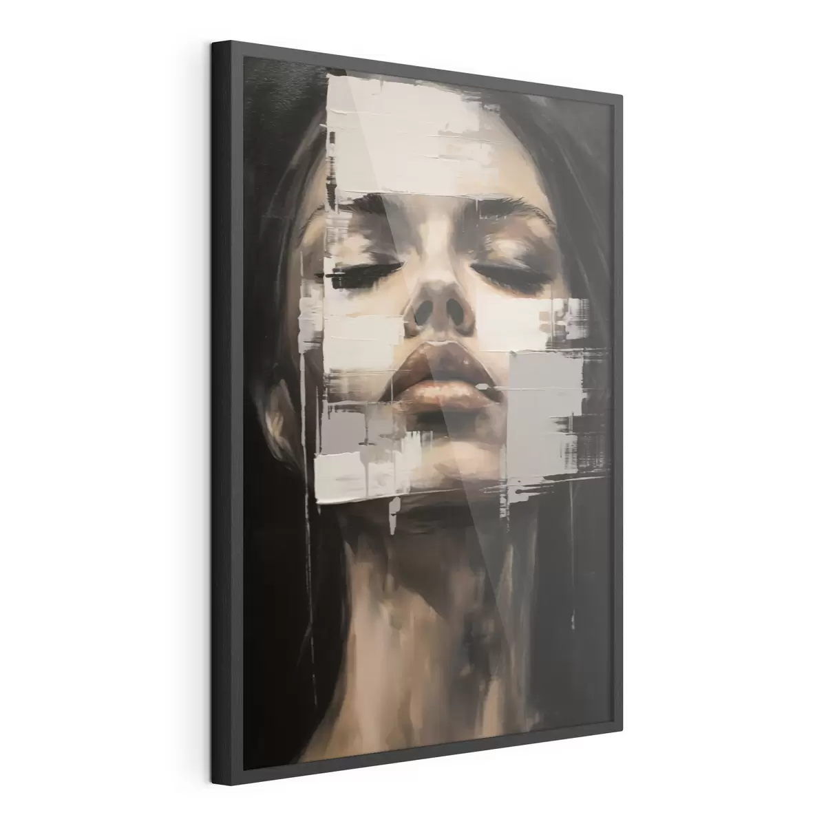 Plakat Abstrakcyjny portret z efektem rozmycia f46811