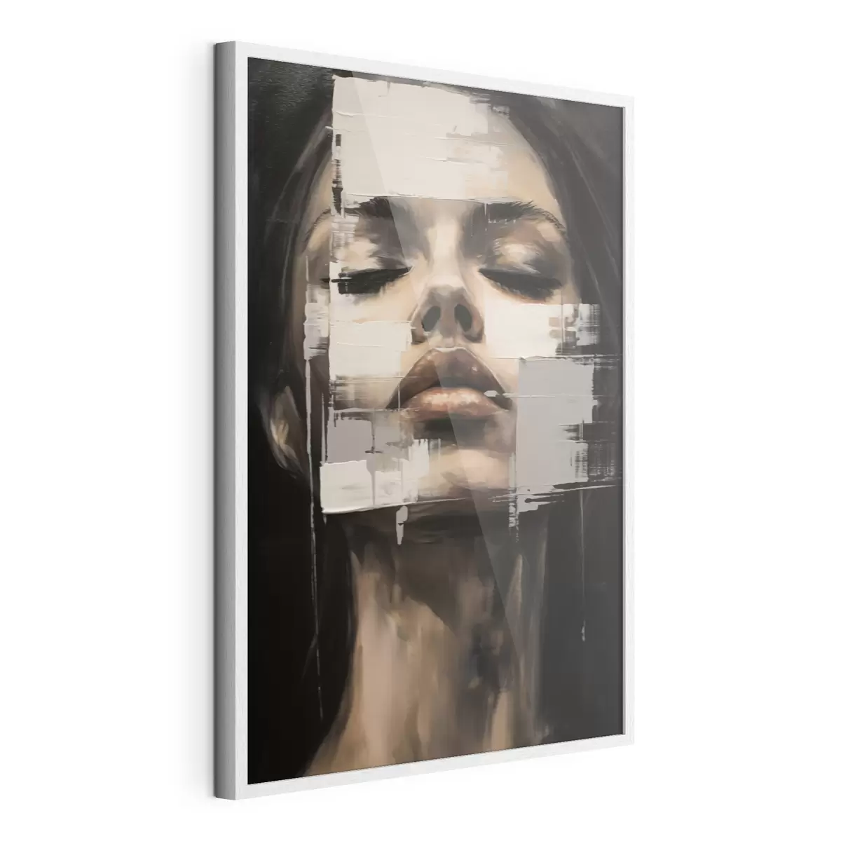 Plakat Abstrakcyjny portret z efektem rozmycia f46811