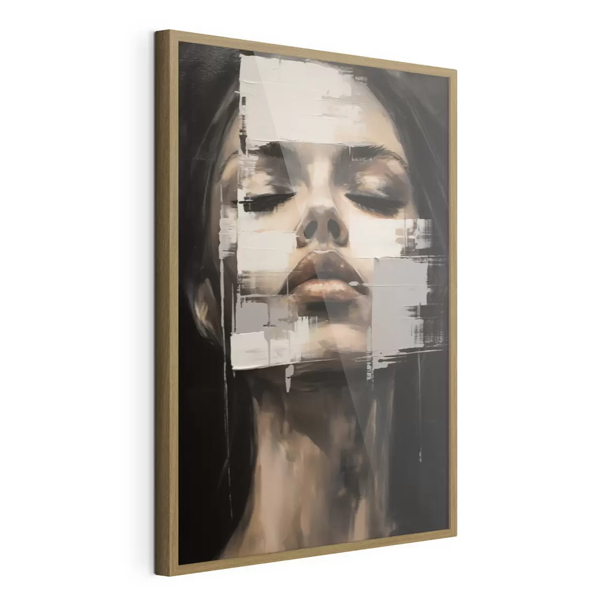 Plakat Abstrakcyjny portret z efektem rozmycia f46811
