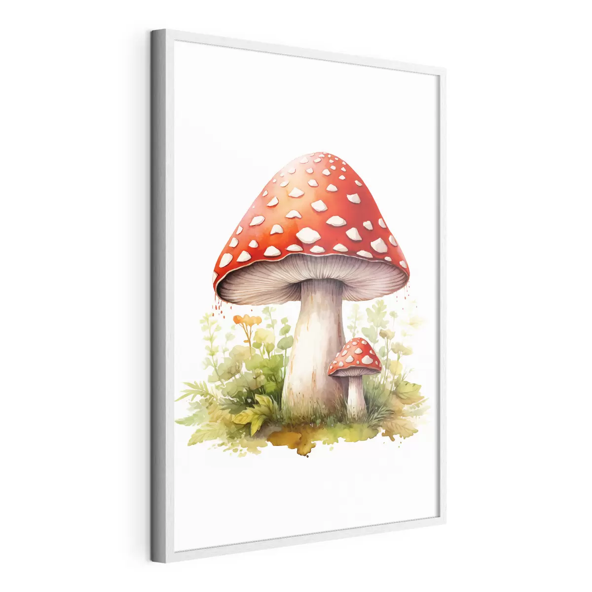 Plakat Grzyby leśne, muchomor, imitacja akwareli f46767