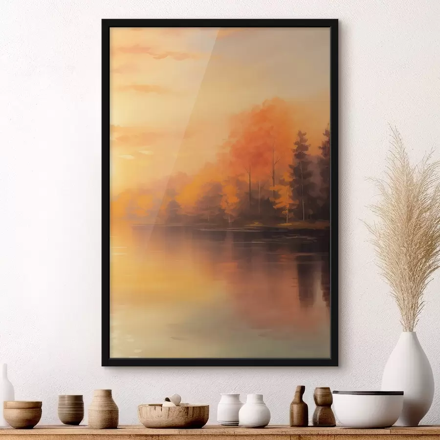 Fototapeta Las nad stawem f46772