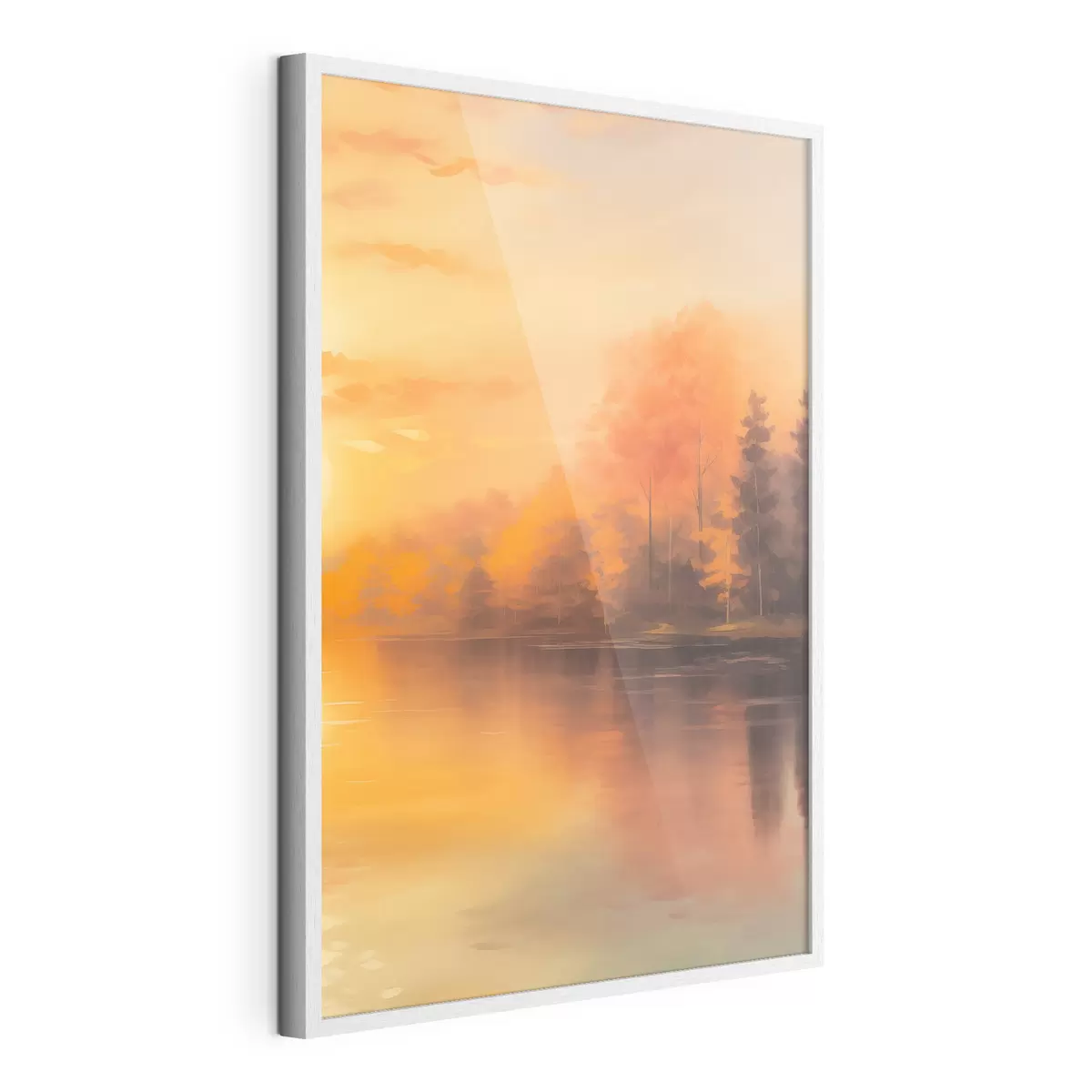 Plakat Las nad stawem f46772