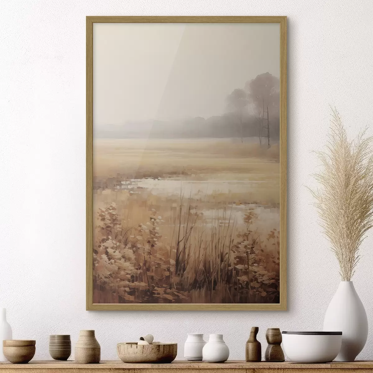 Plakat Suszone kwiaty na polu f46780