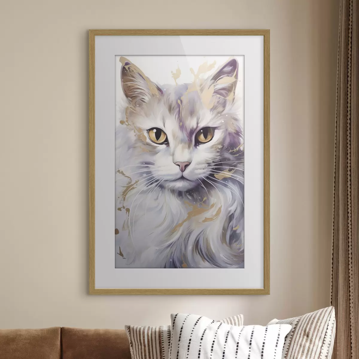 Plakat Streszczenie kot f46837